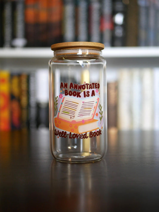 An Annotated Book is a Well-Loved Book | 16 oz Libbey Glassware